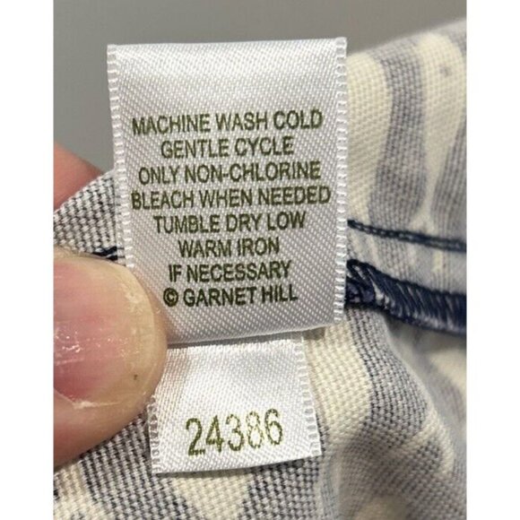 Garnet Hill Size 18 Plus Fish Print Mini Pencil Skirt Blue 100% Cotton Casual - Picture 10 of 10